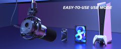MICROFONE GAMER COM BRAÇO ARTICULAVEL MAONO PD200XS PRETO