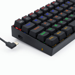 TECLADO GAMER MECANICO LAKSHMI RAINBOW PRETO SWITCH PRETO ABNT2