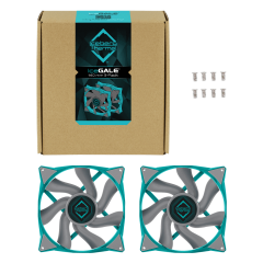 FAN 140MM ICEBERG THERMAL ICEGALE 140mm 2-PACK AZUL COM CINZA