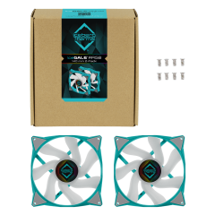 FAN 140MM ICEBERG THERMAL ICEGALE ARGB 140mm 2-PACK AZUL COM BRANCO