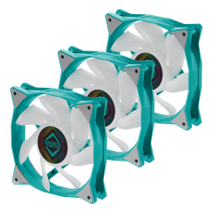 FAN 120MM ICEBERG THERMAL ICEGALE ARGB 120mm 3-PACK AZUL COM BRANCO