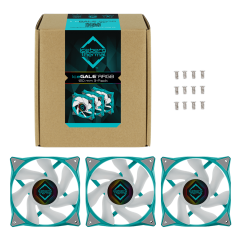 FAN 120MM ICEBERG THERMAL ICEGALE ARGB 120mm 3-PACK AZUL COM BRANCO