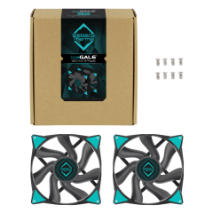 FAN 140MM ICEBERG THERMAL ICEGALE 140mm 2-PACK PRETO COM CINZA