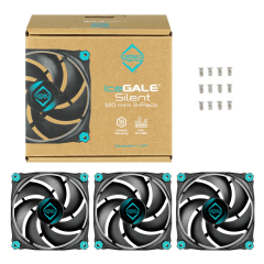 FAN 120MM ICEBERG THERMAL ICEGALE SILENT 120mm 3-PACK PRETO
