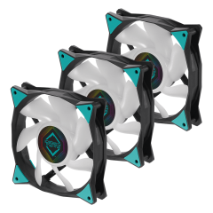 FAN 120MM ICEBERG THERMAL ICEGALE ARGB 120mm 3-PACK PRETO COM BRANCO