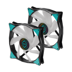 FAN 140MM ICEBERG THERMAL ICEGALE ARGB 140mm 2-PACK PRETO COM BRANCO
