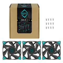 FAN 120MM ICEBERG THERMAL ICEGALE XTRA 120mm 3-PACK PRETO COM CINZA