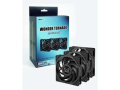 KIT 3 FAN 120MM WONDER TORNADO SCYTHE PRETO MODELO WT1225FD25X3-P