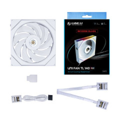 FAN GAMER UNI FAN TL 140MM REVERSE BLADE BRANCO RGB MODELO 14RTL1W