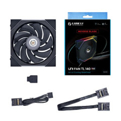 FAN GAMER UNI FAN TL 140MM REVERSE BLADE PRETO RGB MODELO 14RTL1B