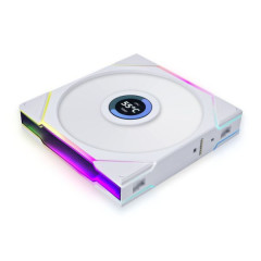 FAN GAMER UNI FAN TL LCD 140MM REVERSE BLADE BRANCO RGB MODELO 14RTLLCD1W