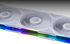 KIT 3 FAN GAMER UNI FAN TL 120MM REVERSE BLADE BRANCO RGB MODELO 12RTL3W