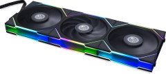 KIT 3 FAN GAMER UNI FAN TL 120MM REVERSE BLADE PRETO RGB MODELO 12RTL3B
