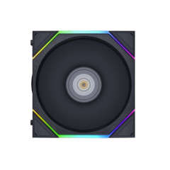 KIT 3 FAN GAMER UNI FAN TL 120MM REVERSE BLADE PRETO RGB MODELO 12RTL3B