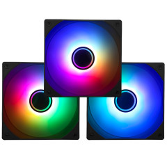 KIT 3 FAN 120MM THERMALRIGHT PRETO MODELO TL-C12B-S V3 X3