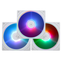 KIT 3 FAN 120MM THERMALRIGHT BRANCO MODELO TL-S12W-S