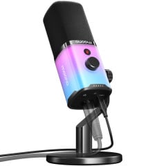 MICROFONE GAMER MAONO PD100X RGB PRETO