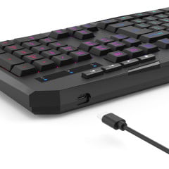 TECLADO MEMBRANA GAMER REDRAGON HARPE PRETO S/F
