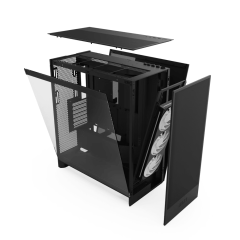 GABINETE GAMER NZXT H7 FLOW RGB PRETO MODELO CM-H72FB-R1