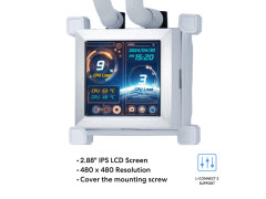 WATER COOLER HYDROSHIFT LCD 360TL BRANCO COM ARGB E DISPLAY