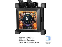 WATER COOLER HYDROSHIFT LCD 360S PRETO COM DISPLAY