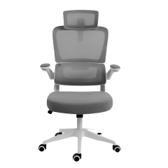 CADEIRA OFFICE HELA CINZA/BRANCO C214-W