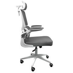 CADEIRA OFFICE HELA CINZA/BRANCO C214-W
