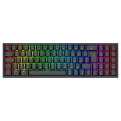 TECLADO MECANICO GAMER POLLUX PRO RGB PRETO  WIRED/2.4G/BT SWITCH BROWN