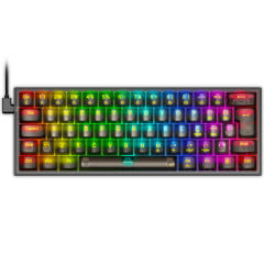TECLADO MECANICO GAMER REDRAGON FIZZ CLEAR BLACK RGB