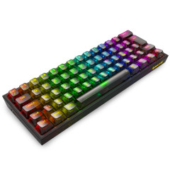 TECLADO MECANICO GAMER REDRAGON FIZZ CLEAR BLACK RGB