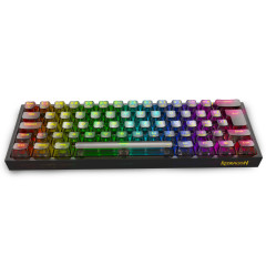 TECLADO MECANICO GAMER REDRAGON FIZZ CLEAR BLACK RGB