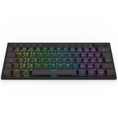 TECLADO MECANICO GAMER REDRAGON HORUS MINI RGB PRETO SWITCH MARROM