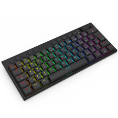 TECLADO MECANICO GAMER REDRAGON HORUS MINI RGB PRETO SWITCH MARROM