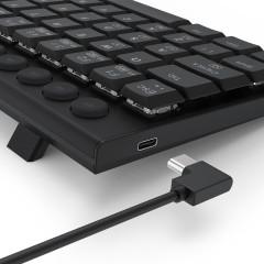 TECLADO MECANICO GAMER REDRAGON HORUS MINI RGB PRETO SWITCH MARROM