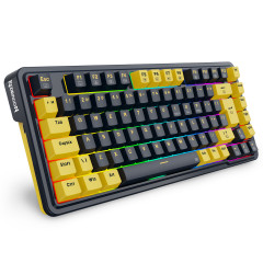 TECLADO MECANICO GAMER ELF RGB PRETO E LARANJA