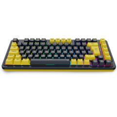 TECLADO MECANICO GAMER ELF RGB PRETO E LARANJA