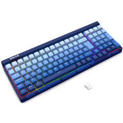 TECLADO MECANICO GAMER REDRAGON GAREN PRO RGB AZUL DEGRADE SWITCH PURPLE