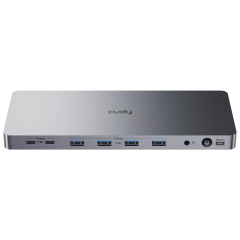 DOCK STATION CUDY DUAL 4K 10 GBPS USB-C MODELO CS700