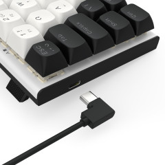 TECLADO MAGNETCO GAMER FIDD RGB PRETO E BRANCO