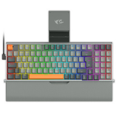 TECLADO MECANICO GAMER REDRAGON OLAF PRETO E CINZA RGB COM SWITCH DUST-PROOF MARROM