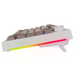 TECLADO AKKO STEAM ENGINE MODELO 5075S ABNT2 BRANCO SWITCH V3 PPRO CREAM BLACK