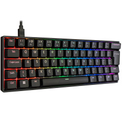 TECLADO MECANICO AKKO PRETO MODELO 3061S ABNT2 SWITCH ORANGE