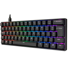 TECLADO MECANICO AKKO PRETO MODELO 3061S ABNT2 SWITCH ORANGE