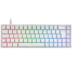 TECLADO MECANICO AKKO MODELO 3068S BRANCO SWITH ORANGE