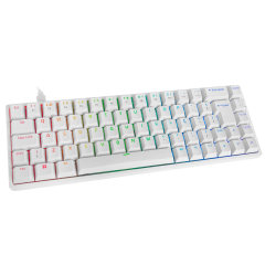 TECLADO MECANICO AKKO MODELO 3068S BRANCO SWITH ORANGE