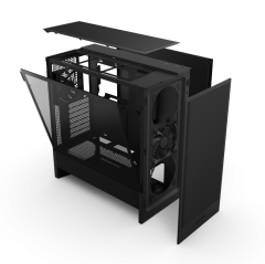 GABINETE GAMER H5 FLOW SEM FONTE NZXT PRETO