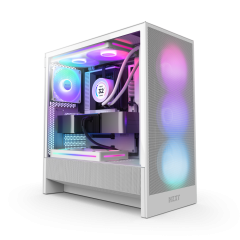 GABINETE GAMER H5 FLOW RGB SEM FONTE NZXT BRANCO