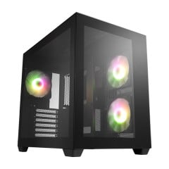 GABINETE FSP CMT380 ARGB PRETO COM 3 FAN