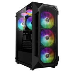 GABINETE GAMER GAMDIAS AURA GC1 ELITE ARGB PRETO ARGB
