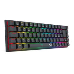 TECLADO MECANICO GAMER REDRAGON RYZE PRO RGB PRETO SWITCH MARROM S/F